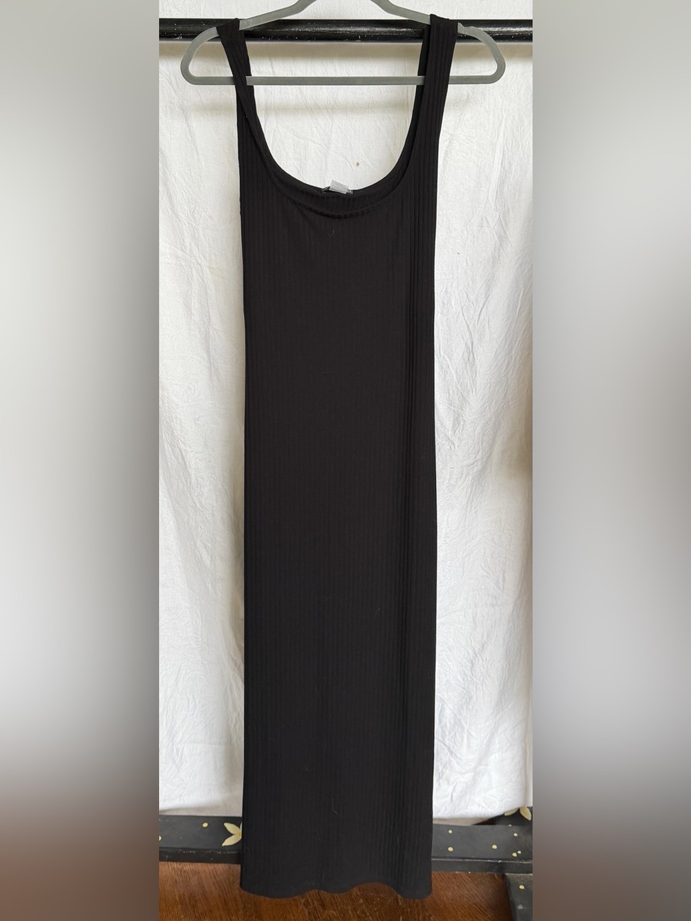 Black Ribbed Tank Maxi Dress  Venus